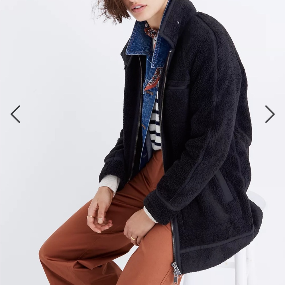 Madewell City Grid Sherpa Coat